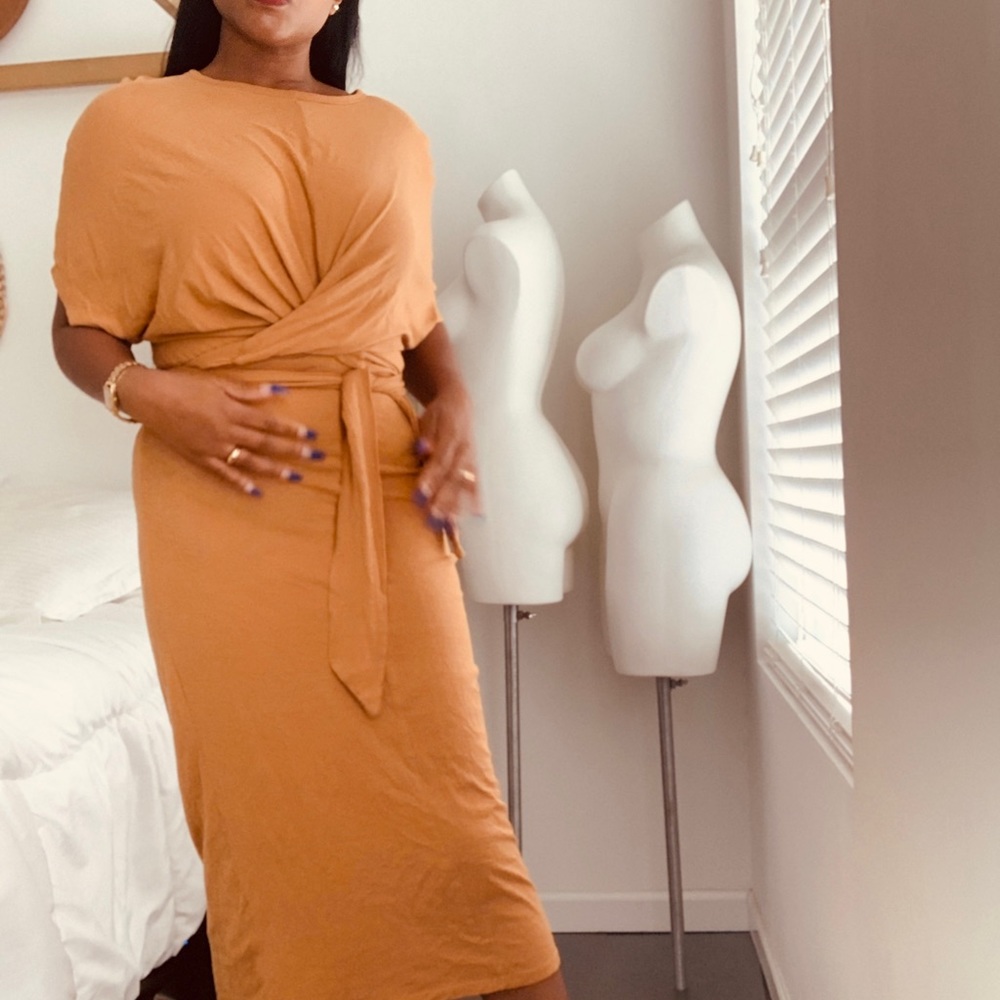 Zara Front Knot Tshirt Dress